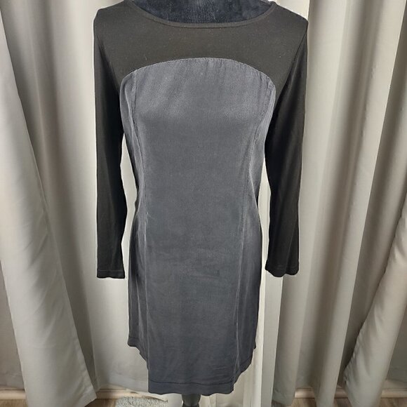 Gypsy05 Black 100% Silk Dress Long Sleeve. Size Large - Picture 1 of 13